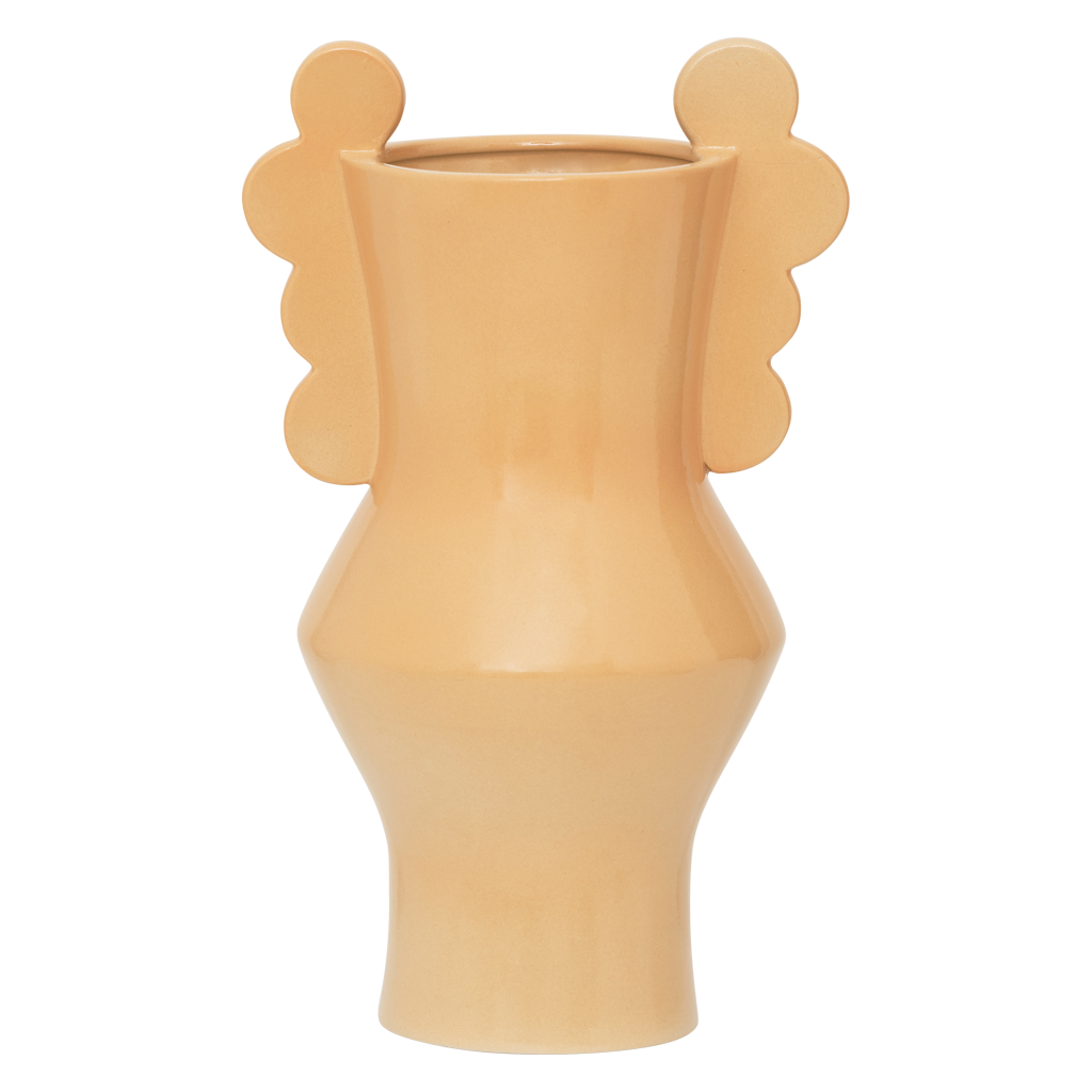 Circolo - vaso in ceramica arancione pastello