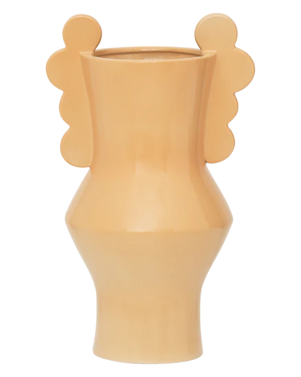 Circolo - vaso in ceramica arancione pastello
