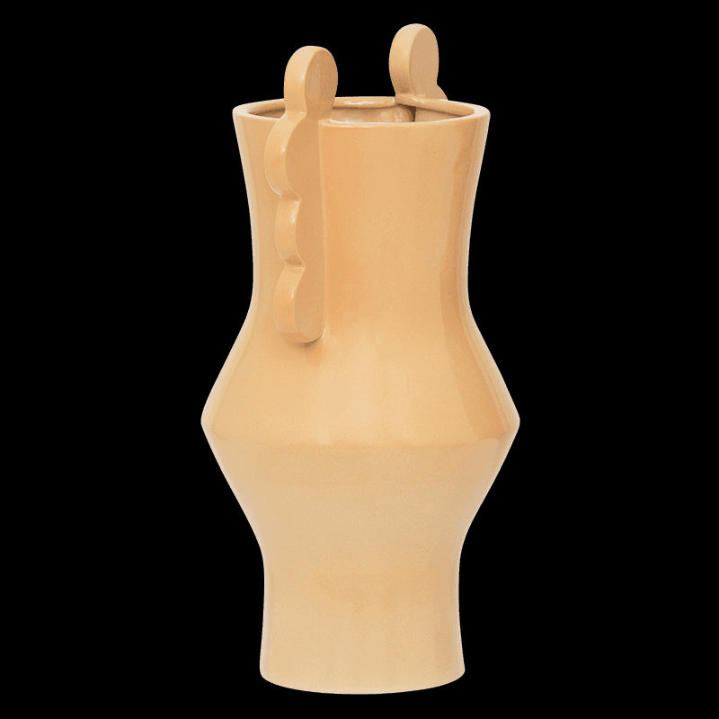 Circolo - vaso in ceramica arancione pastello