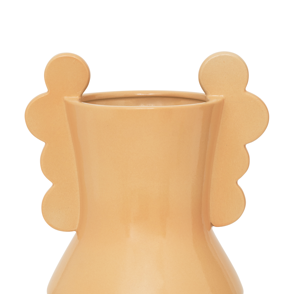 Circolo - vaso in ceramica arancione pastello