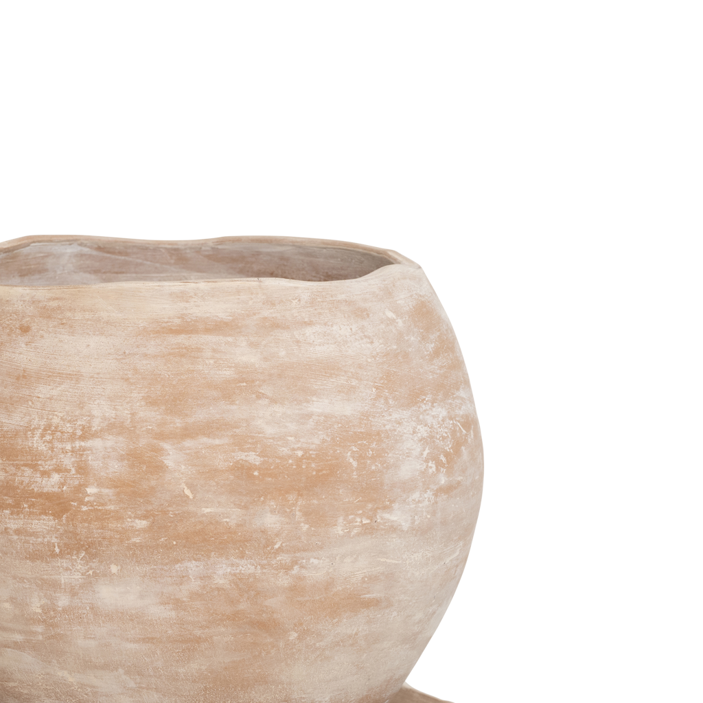 Terra - Portavaso artigianale in terracotta