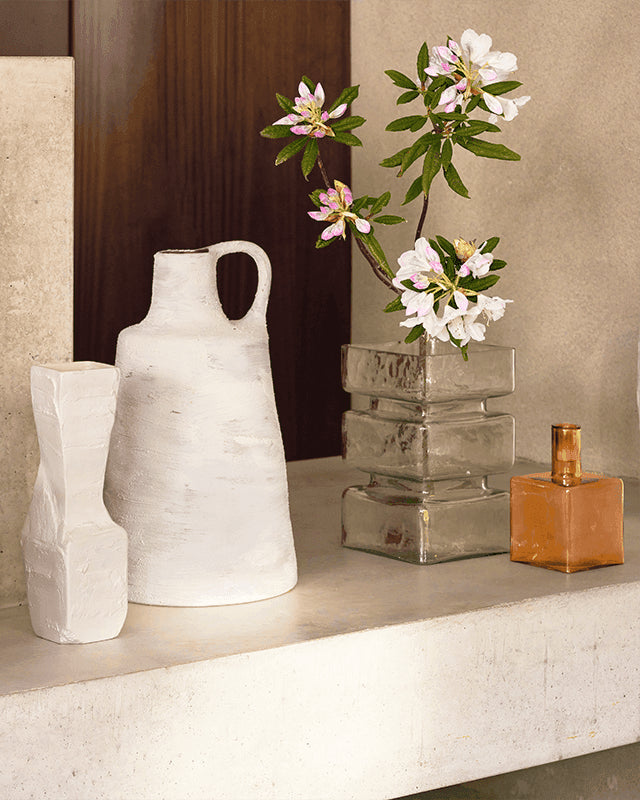 Cubico - Portacandele in vetro riciclato arancione