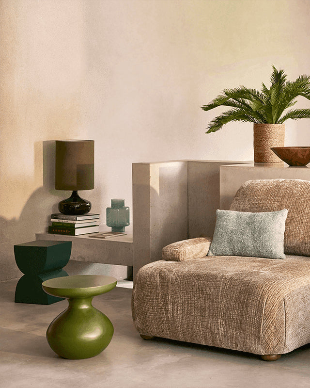 Tummy - side table in metallo, verde