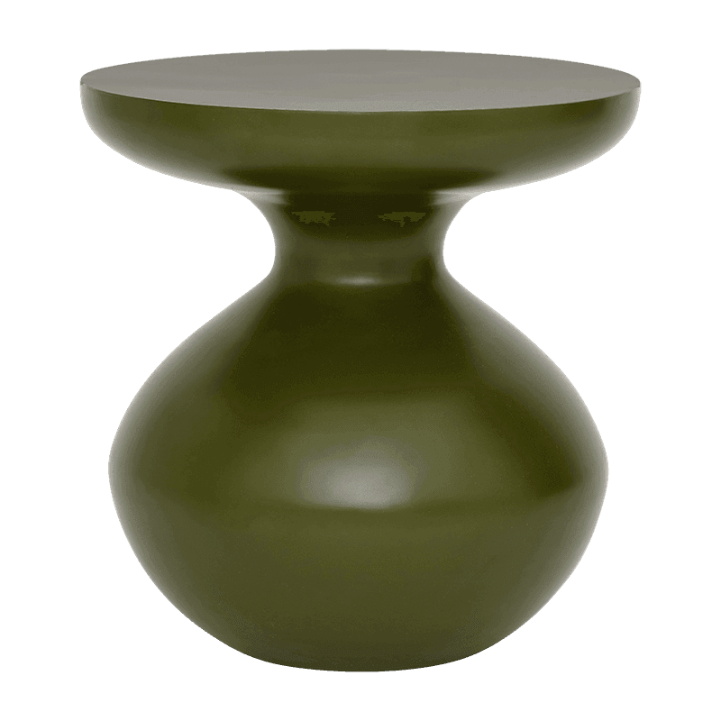 Tummy - side table in metallo, verde