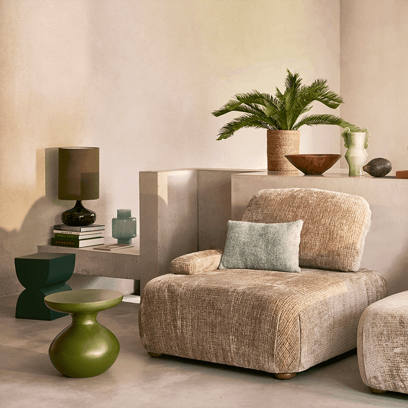 Tummy - side table in metallo, verde