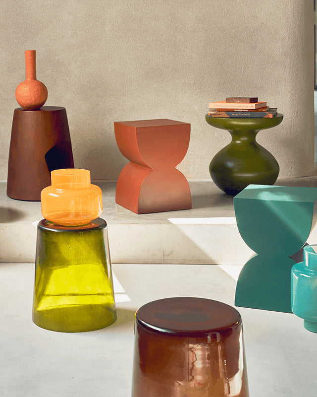 Kai - Tavolino in vetro marrone