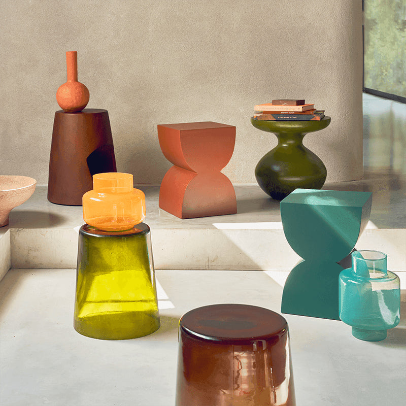 Kai - Tavolino in vetro marrone