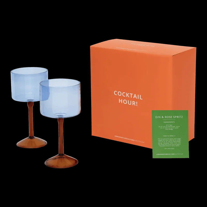 Party - Set 2 Bicchieri da cocktail per gin-tonic, confezione regalo