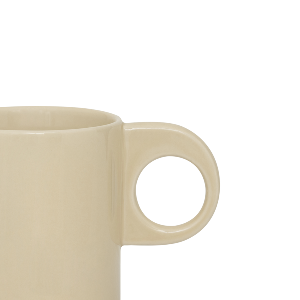 Nissa - Set 4 tazze color kaki chiaro