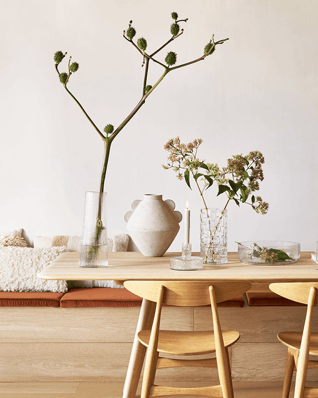 Havet - Vaso inclinato in vetro riciclato trasparente