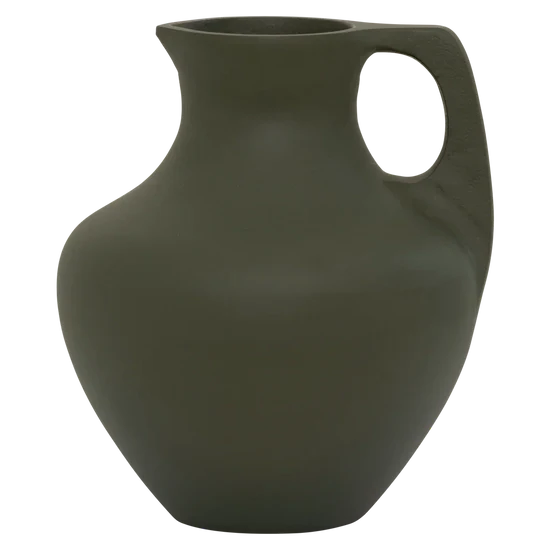 Vesi - vaso classico in alluminio verde scuro