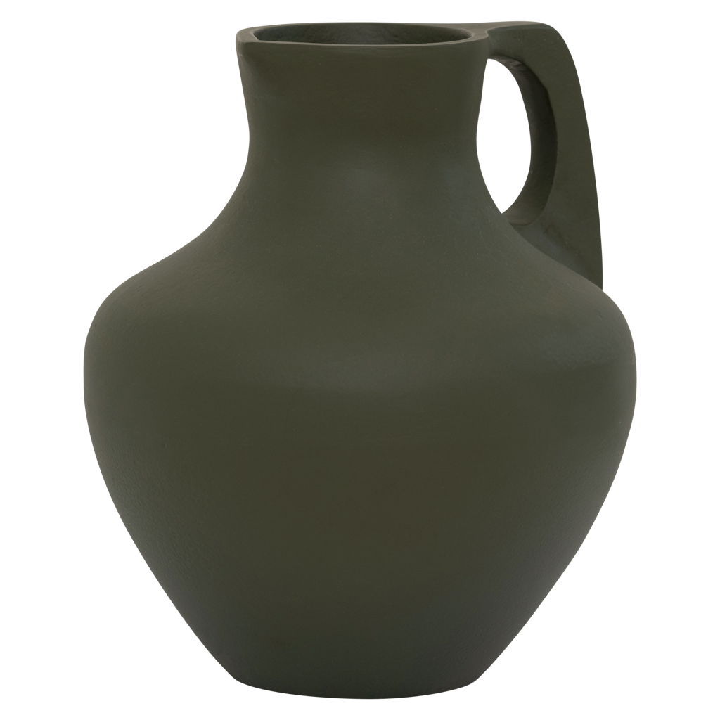 Vesi - vaso classico in alluminio verde scuro