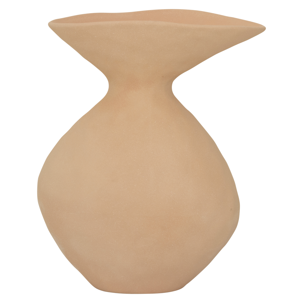 Flow - Vaso in ceramica rosa nude