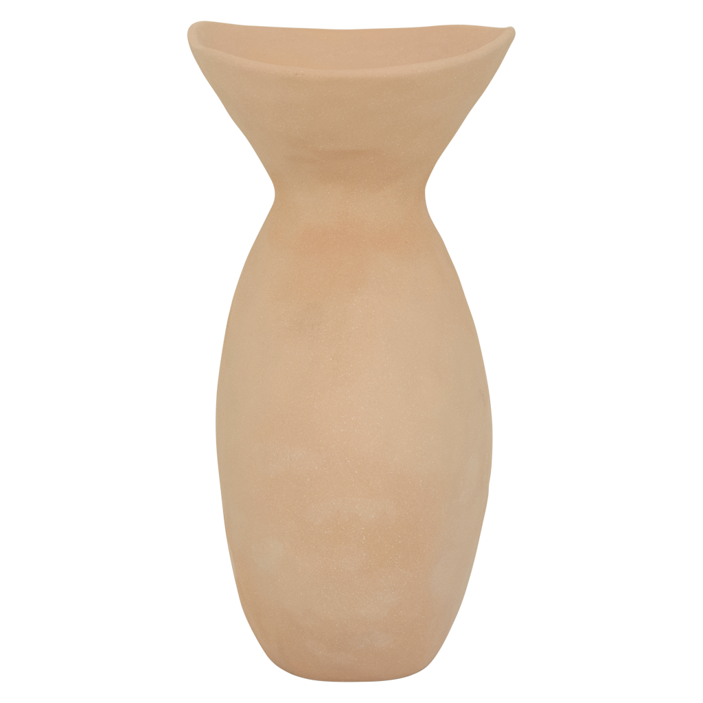 Flow - Vaso in ceramica rosa nude