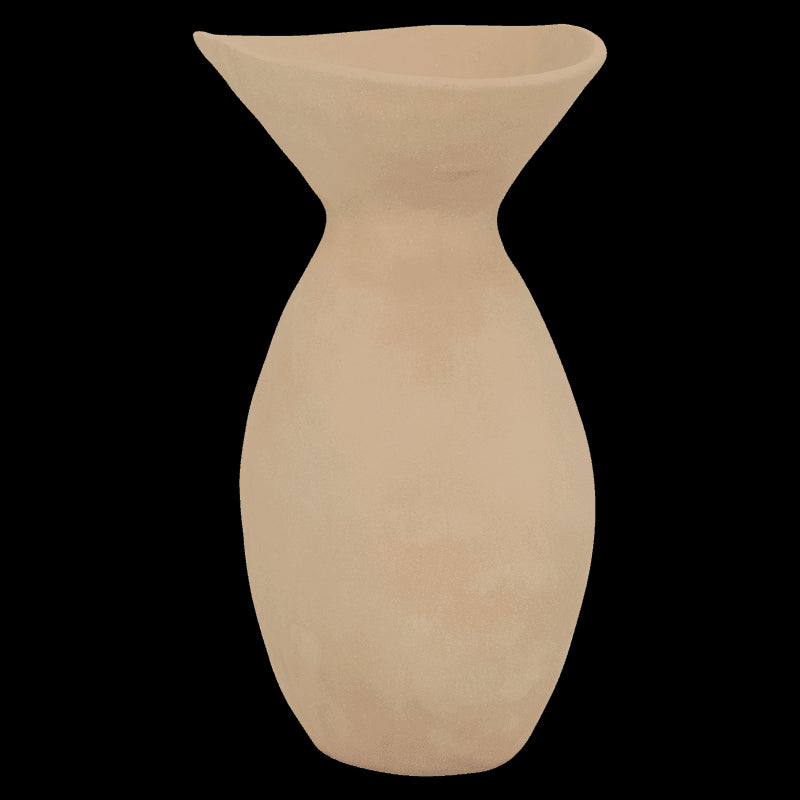 Flow - Vaso in ceramica rosa nude