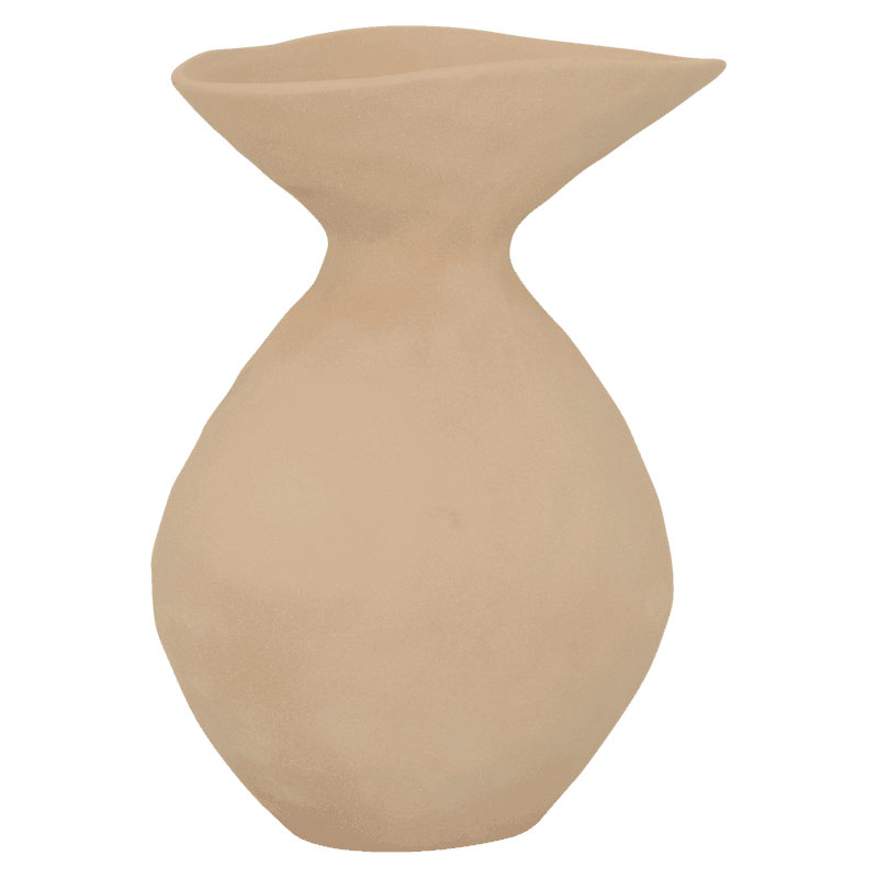 Flow - Vaso in ceramica rosa nude