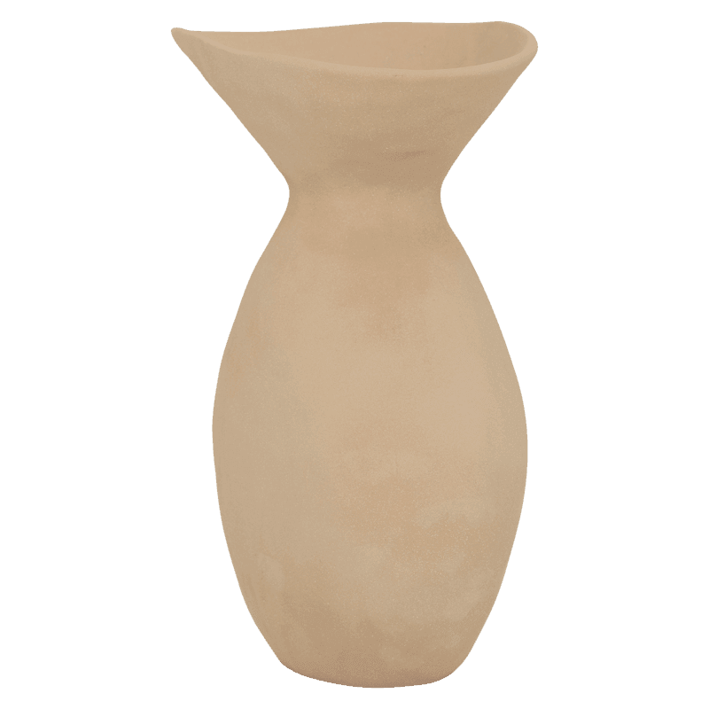 Flow - Vaso in ceramica rosa nude