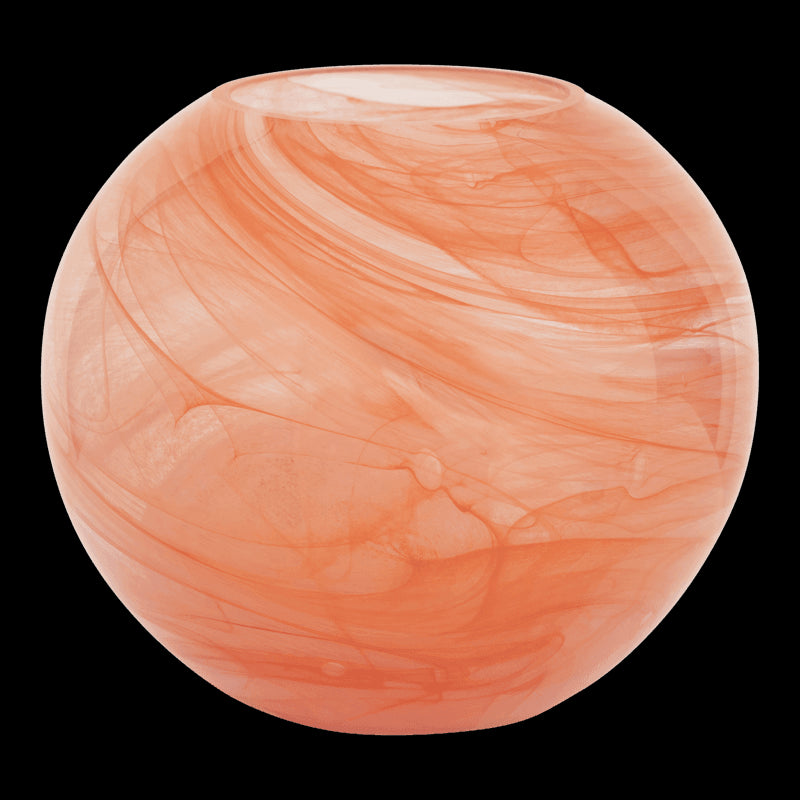 Noin - Vaso in vetro arancione effetto marmo