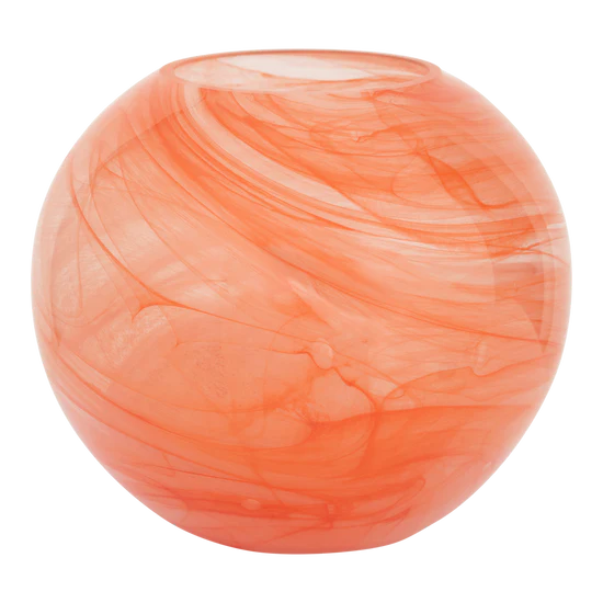 Noin - Vaso in vetro arancione effetto marmo