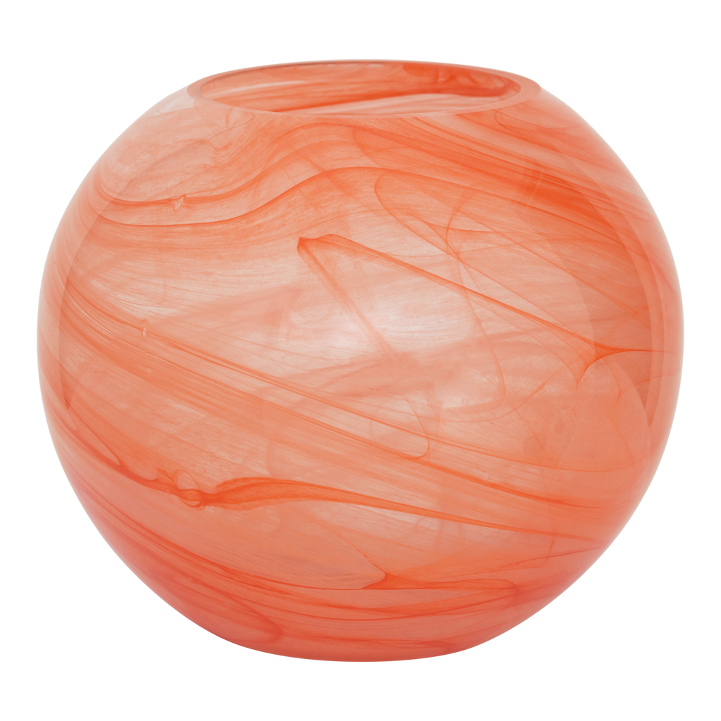 Noin - Vaso in vetro arancione effetto marmo