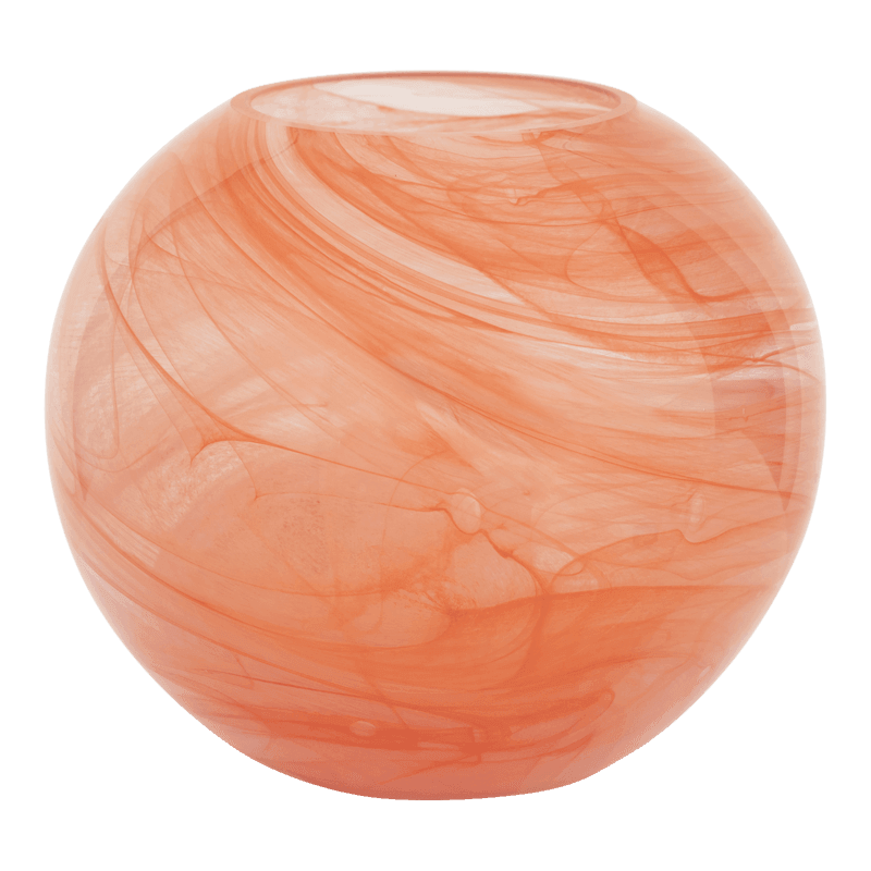 Noin - Vaso in vetro arancione effetto marmo
