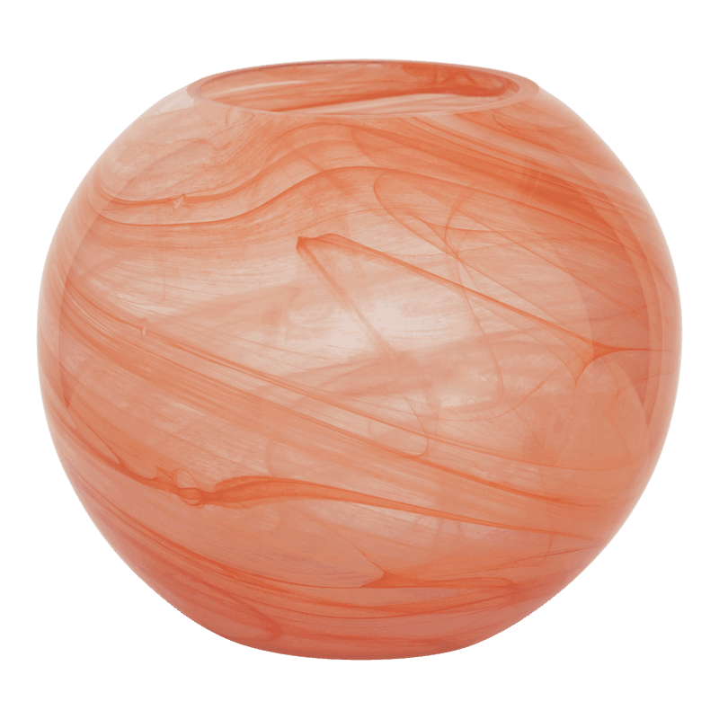 Noin - Vaso in vetro arancione effetto marmo