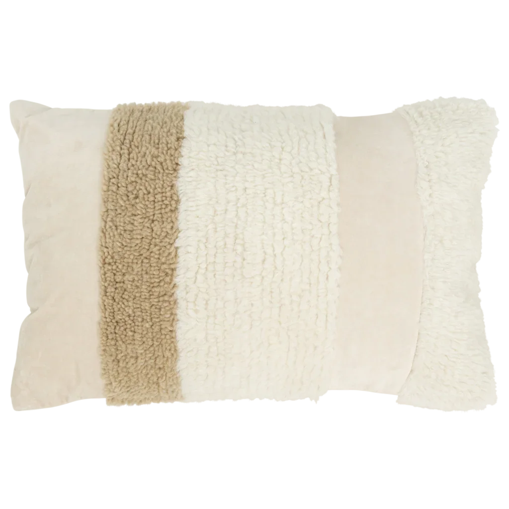 Noah - cuscino bianco e beige