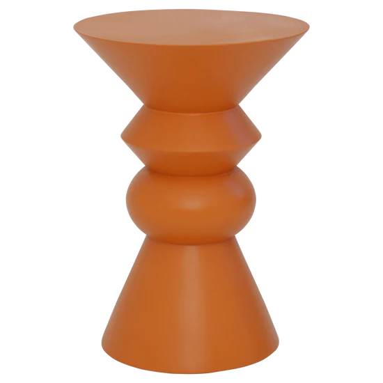 Luova - side table in legno di mango, arancione