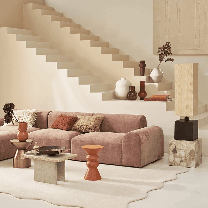 Luova - side table in legno di mango, arancione