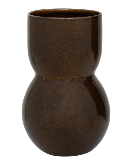 Noan - Vaso in ceramica marrone scuro