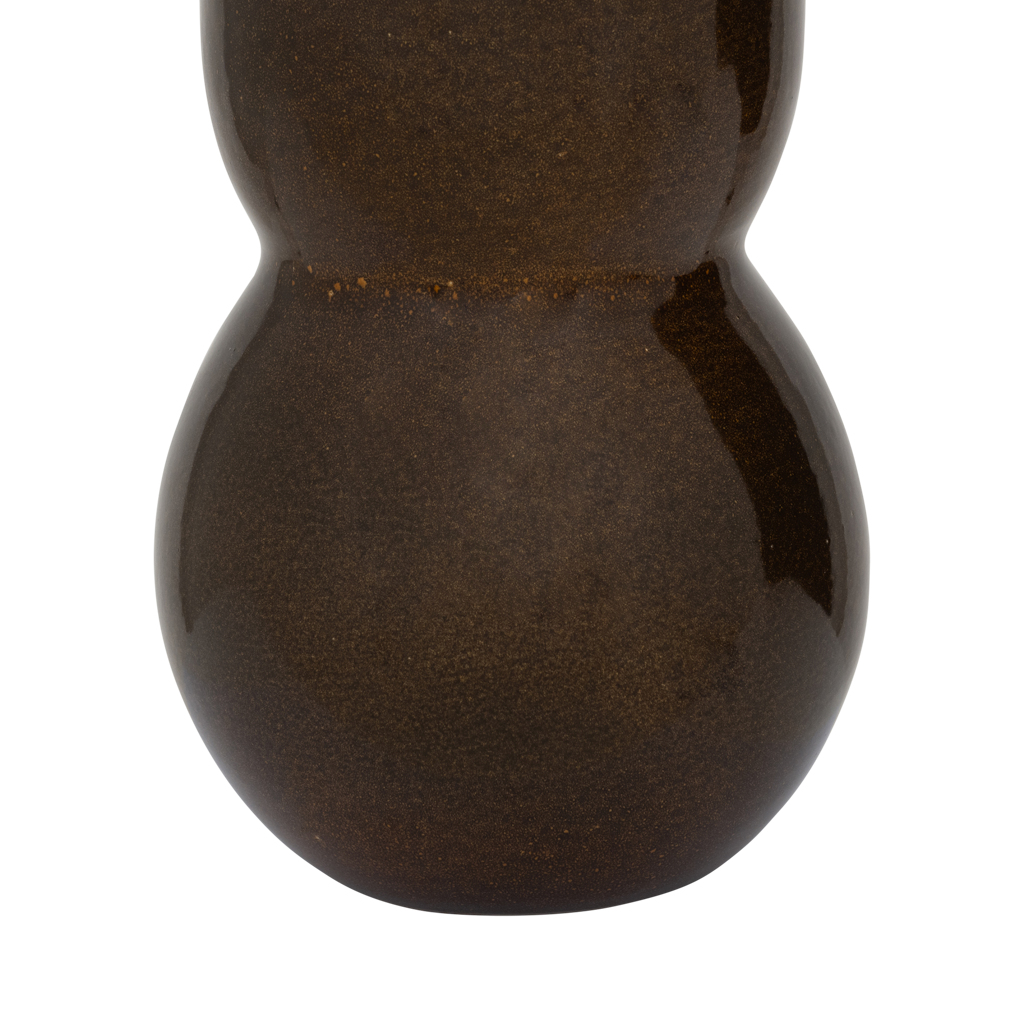 Noan - Vaso in ceramica marrone scuro
