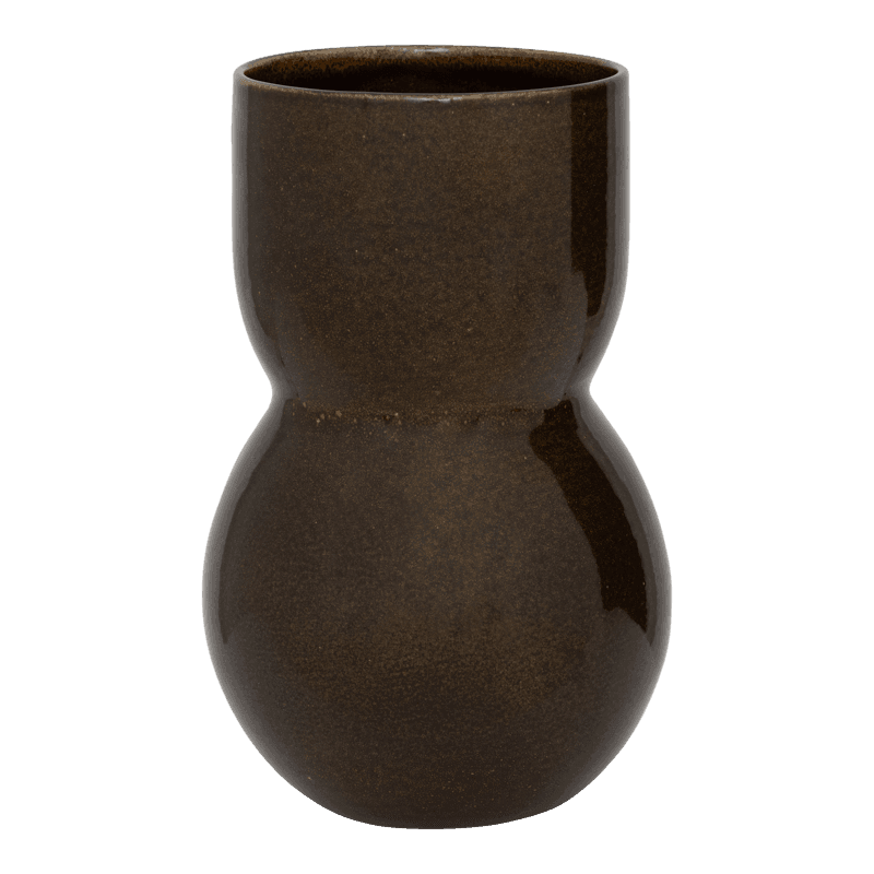 Noan - Vaso in ceramica marrone scuro