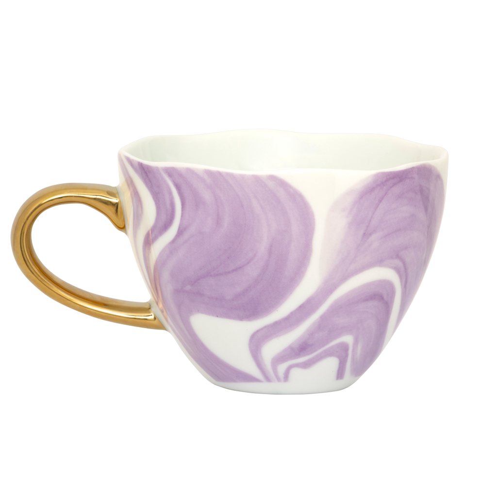 Good Morning - Tazza da tè fantasia viola, set 4 tazze