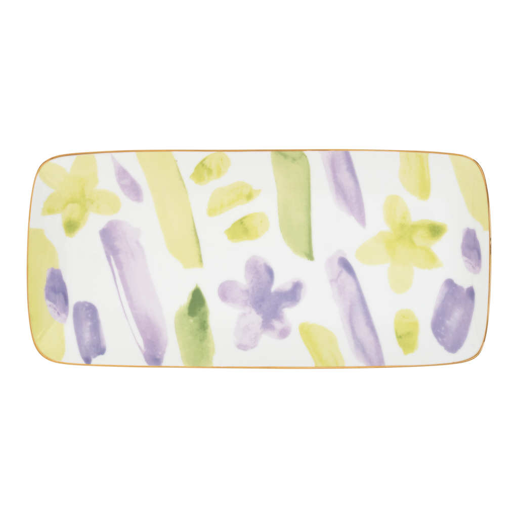 Good Morning - Piatto per torta fantasia florale Kusha