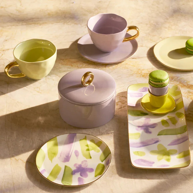 Good Morning - Piatto per torta fantasia florale Kusha