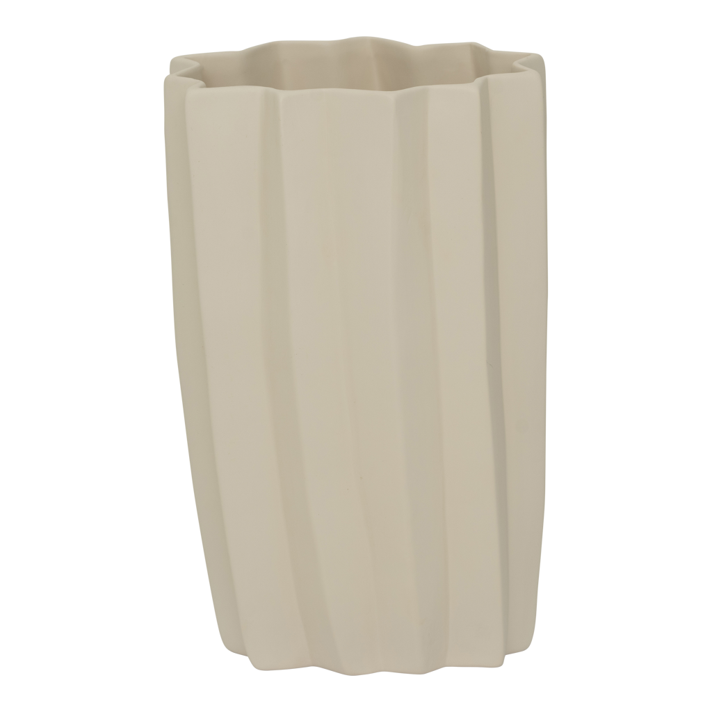 Uli - Vaso scultoreo in ceramica bianca