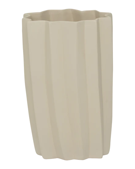 Uli - Vaso scultoreo in ceramica bianca