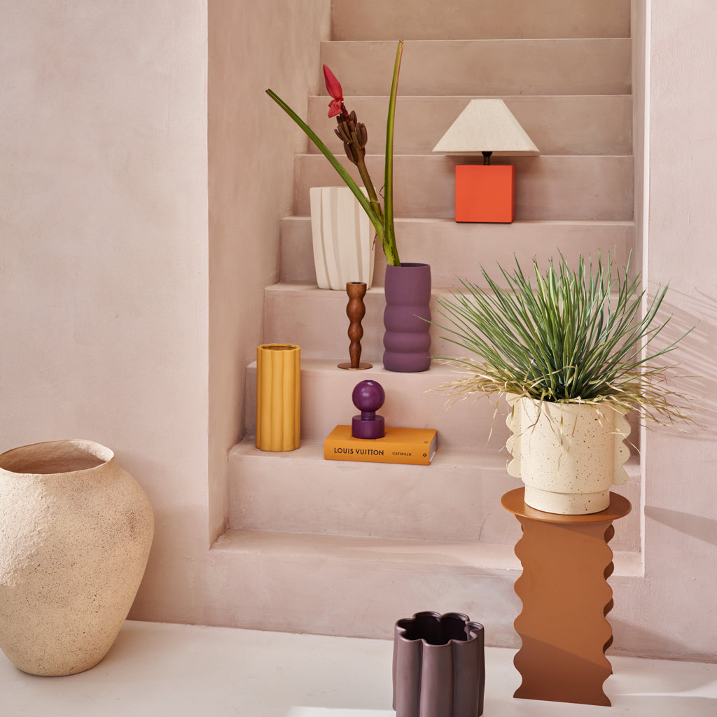 Uli - Vaso scultoreo in ceramica bianca