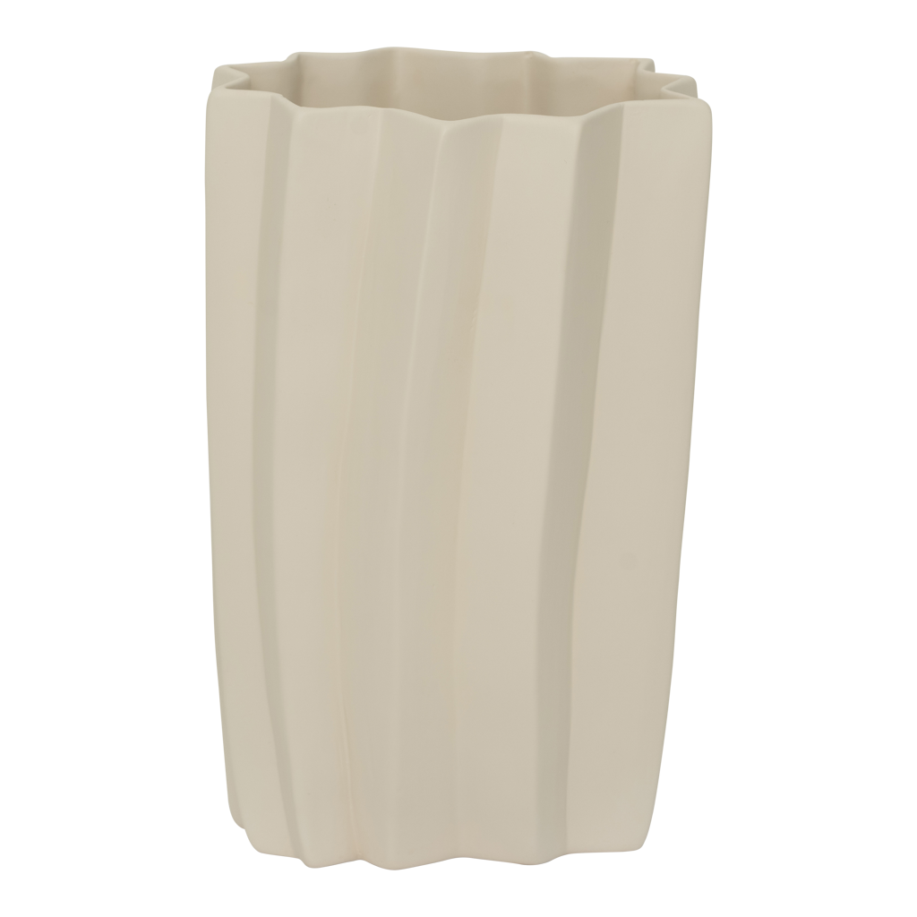 Uli - Vaso scultoreo in ceramica bianca