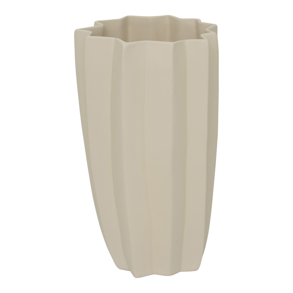 Uli - Vaso scultoreo in ceramica bianca