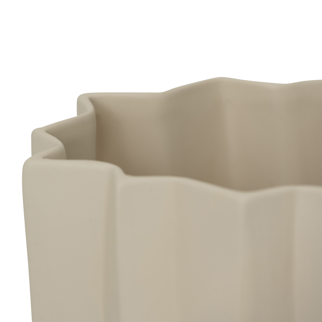 Uli - Vaso scultoreo in ceramica bianca