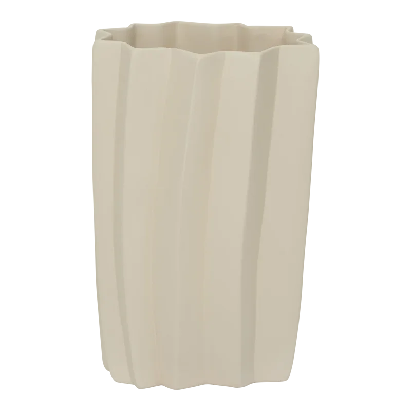 Uli - Vaso scultoreo in ceramica bianca