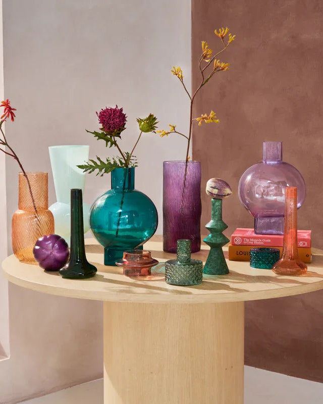 Cho - vaso in vetro riciclato orchidea