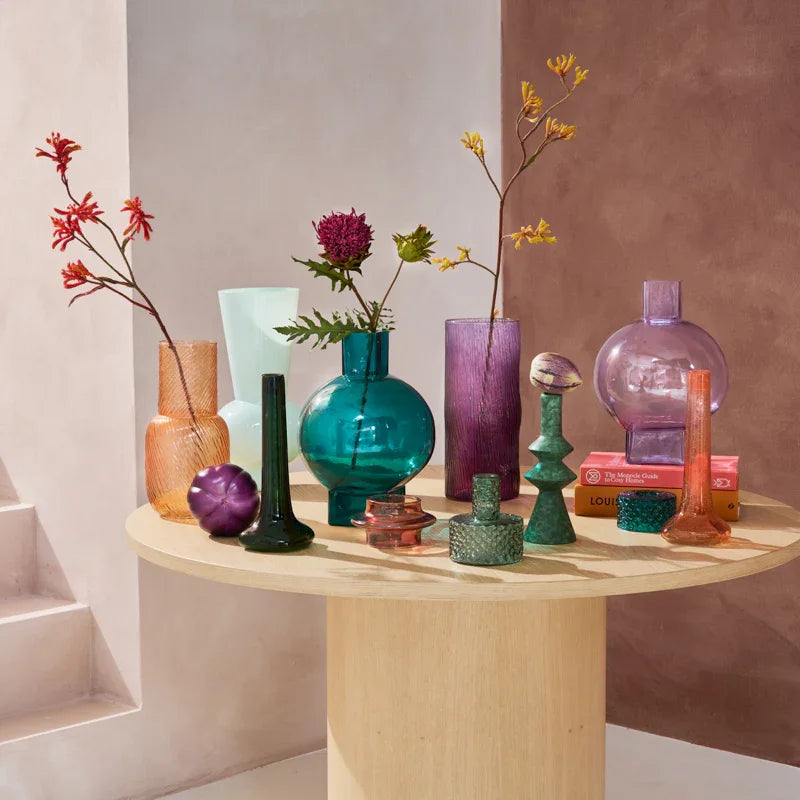 Cho - vaso in vetro riciclato orchidea