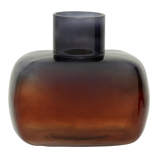 Tano - vaso in vetro riciclato marrone fudge