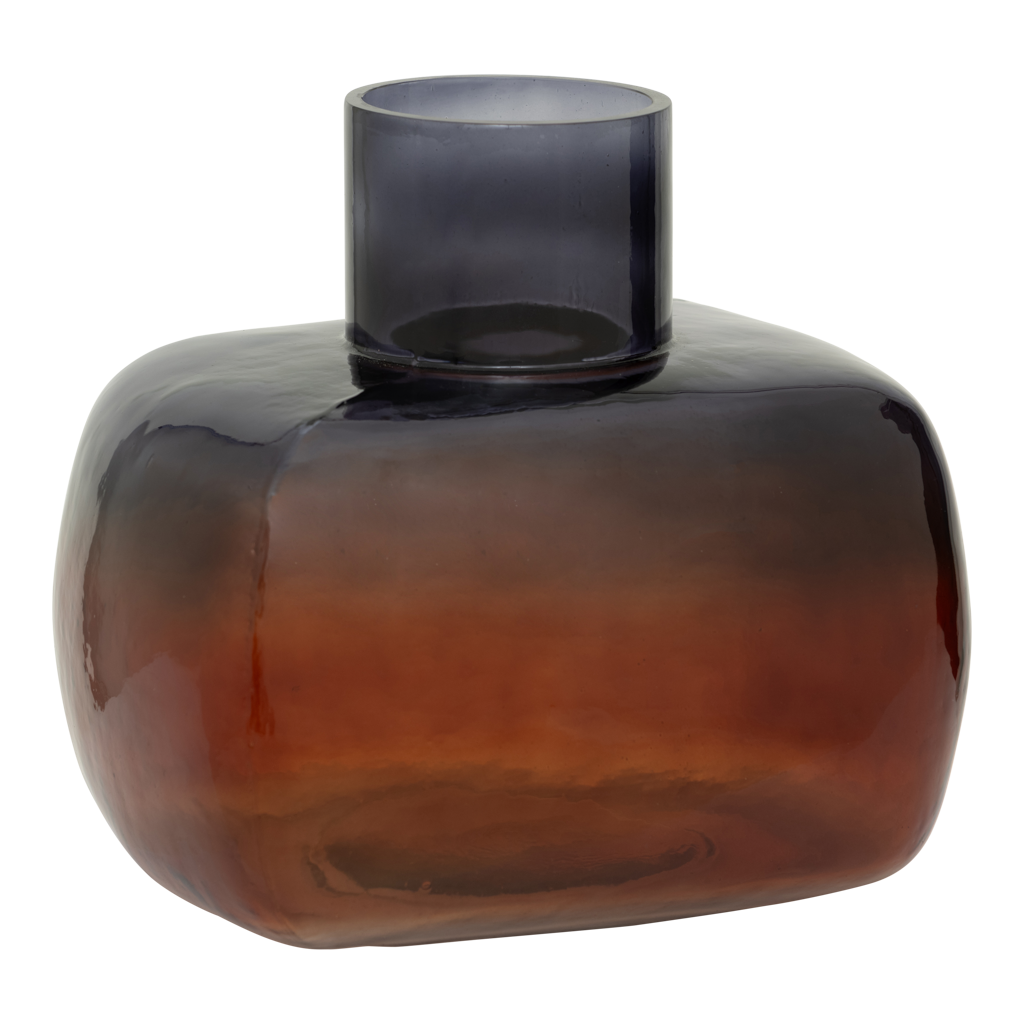 Tano - vaso in vetro riciclato marrone fudge