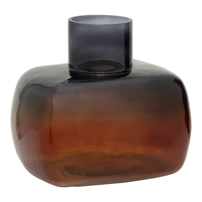 Tano - vaso in vetro riciclato marrone fudge