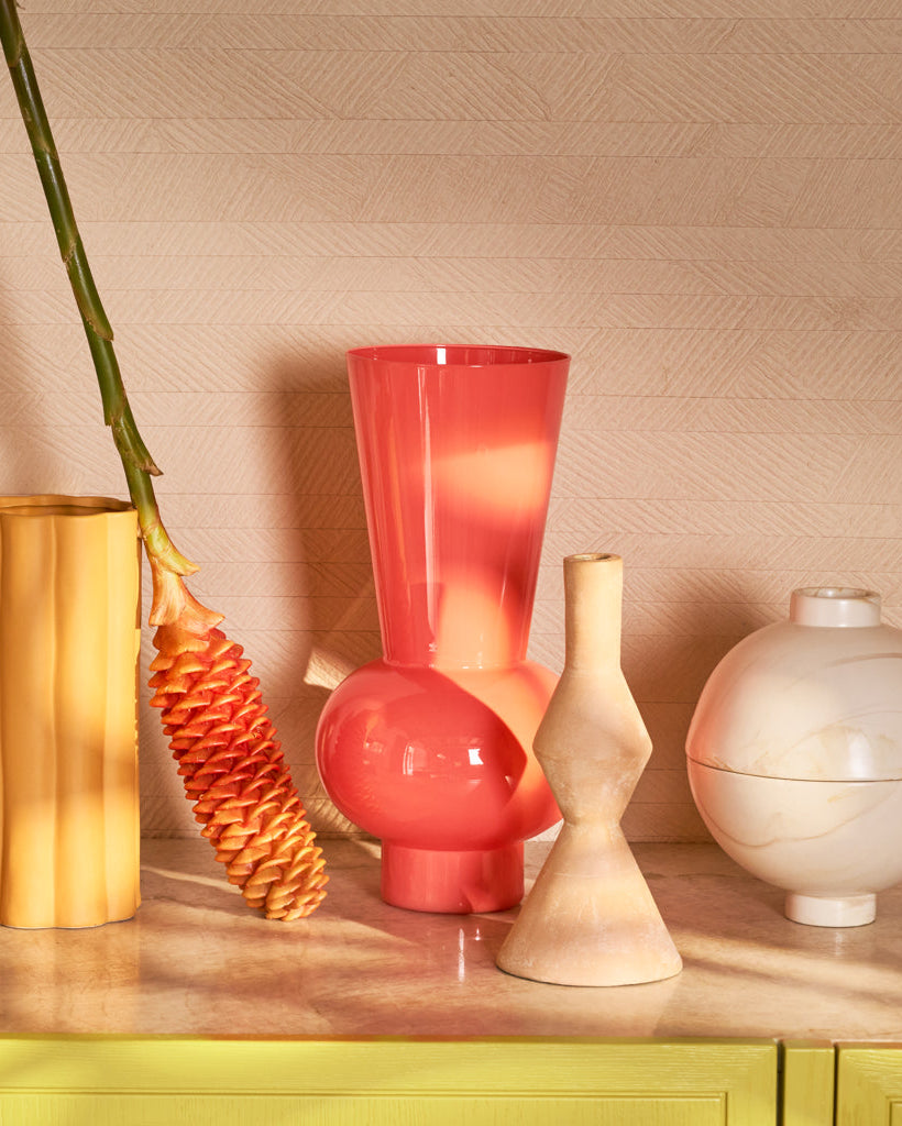 Keiko - vaso in vetro riciclato rosa pesca