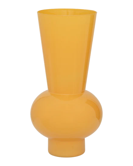 Keiko - Vaso alto in vetro riciclato arancione dorato