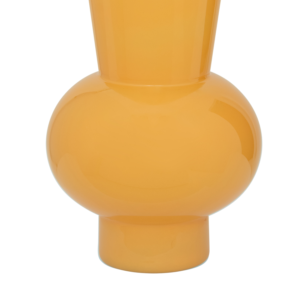 Keiko - Vaso alto in vetro riciclato arancione dorato